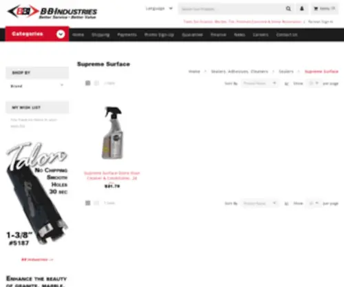 Consumerstonecare.com(Supreme Surface) Screenshot
