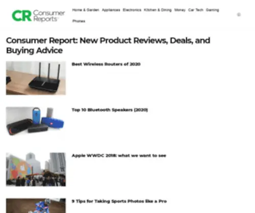 Consumesreport.net(Wirecutter tests and reviews the best tech) Screenshot