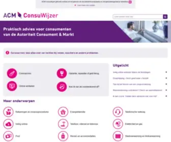 ConsuwijZer.nl(ACM ConsuWijzer) Screenshot