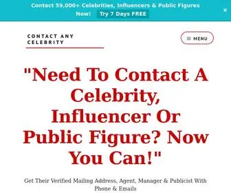 Contactanycelebrity.com(Contact Any Celebrity) Screenshot