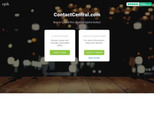 Contactcentral.com(Make an Offer if you want to buy this domain. Your purchase) Screenshot