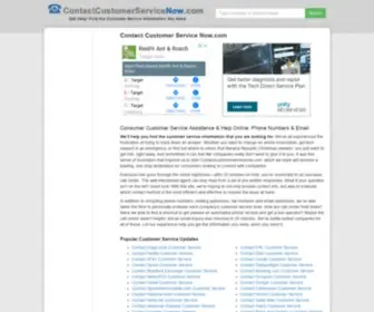 Contactcustomerservicenow.com(Customer Service Assistance & Help Online) Screenshot