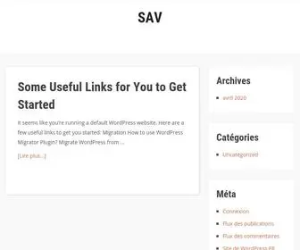 Contacter-Sav.com(Just another WordPress site) Screenshot