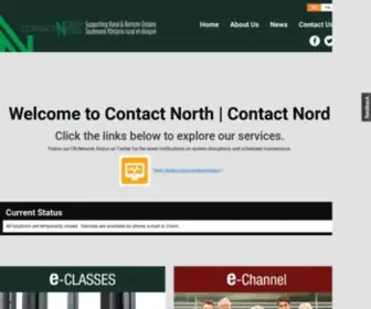 Contactnorth.ca(Contact North) Screenshot