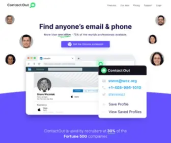 Contactout.com(Find Anyone's Email & Phone #) Screenshot