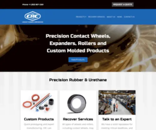 Contactrubber.com(Contact Rubber Corporation (CRC)) Screenshot