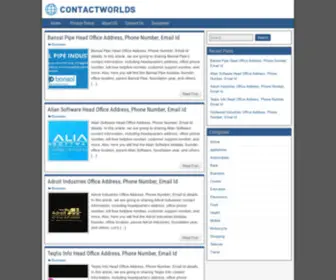 ContactWorlds.com(Indian Company Contact Information) Screenshot