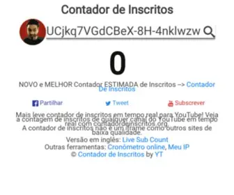 Contadordeinscritos.org(Contador de Inscritos para YouTube em Tempo Real) Screenshot