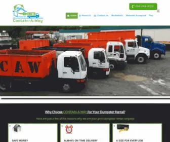 Contain-A-Way.com(Contain A Way Dumpster Rental) Screenshot