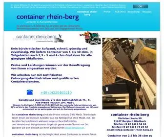 Container-Rhein-Berg.de(Container rhein) Screenshot