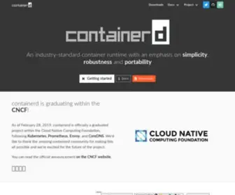 Containerd.io(An industry) Screenshot