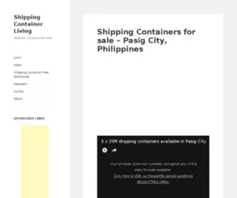 Containerliving.net(Shipping container) Screenshot