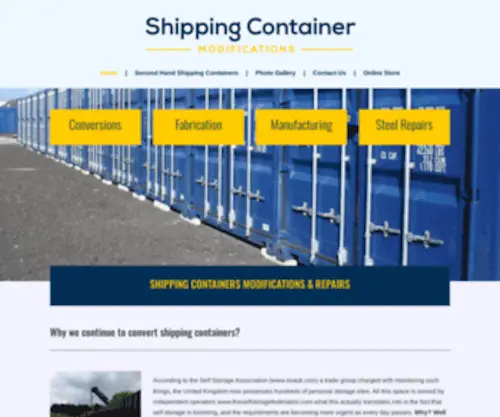 Containermodifications.com(The Worlds Premier Self Storage Fabrication Company) Screenshot