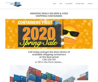 Containersfirst.com.au(Shipping containers for sale) Screenshot