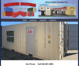 Containersolutionsfl.com(Steel Shipping Containers) Screenshot