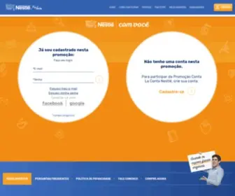 Contalacontanestle.com.br(Promoção Conta la Conta) Screenshot