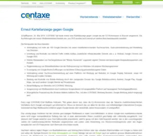 Contaxe.com(Erneut Kartellanzeige gegen Google) Screenshot
