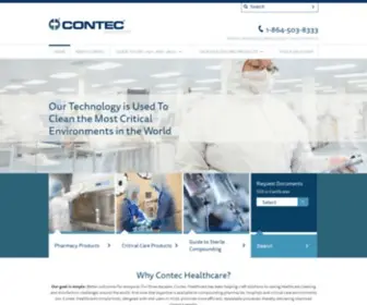 Contechealthcare.com(Hospital & Pharmacy Cleaning Supplies for Infection Control) Screenshot