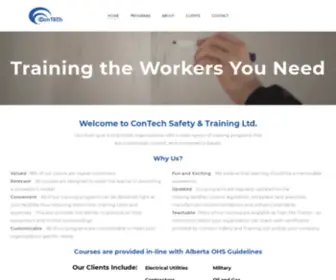 Contechsafety.ca(ConTech Safety and Training Ltd) Screenshot