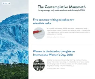 Contemplativemammoth.com(Ice age ecology) Screenshot