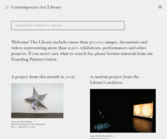 Contemporaryartlibrary.org(Contemporary Art Library) Screenshot