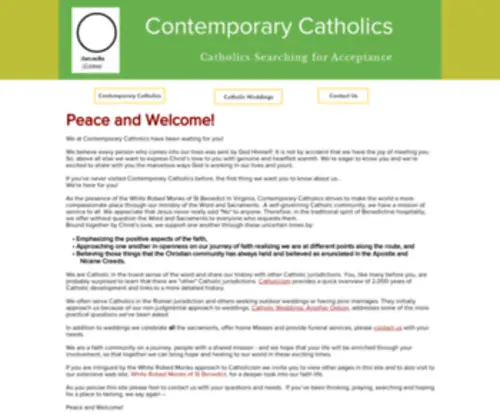 Contemporarycatholics.org(ContemporaryCatholic) Screenshot