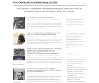 Contemporarychurchhistory.org(News, reviews, & commentary on contemporary religious history with a focus on Germany & Europe in the twentieth and twenty-first centuries) Screenshot