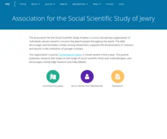 Contemporaryjewry.org(Association for Social Scientific Studying of Jewry) Screenshot