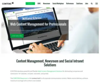 Contens.com(Content Management & Social Intranet) Screenshot