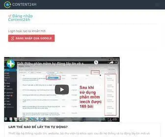 Content24H.com(Lấy bài tin động về WordPress) Screenshot