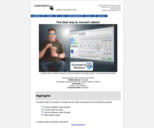 Contenta-Videoconverter.com(Contenta Video Converter) Screenshot