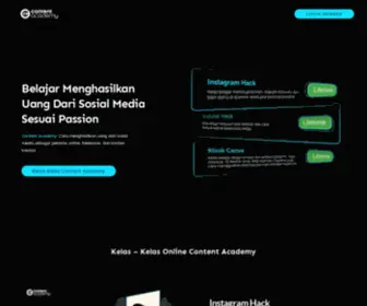 Contentacademy.id(Belajar Menghasilkan Dari Sosial Media) Screenshot