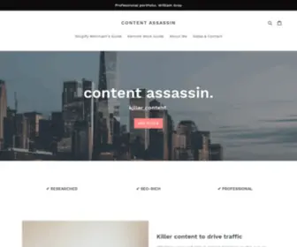 Contentassassin.com(Here to write you content) Screenshot