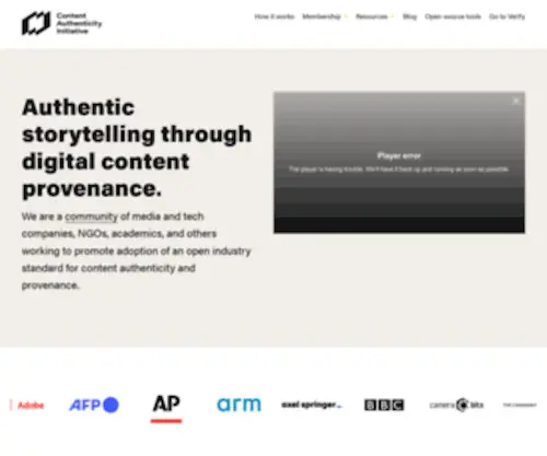 Contentauthenticity.org(Contentauthenticity) Screenshot