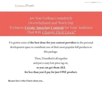 Contentdrafts.com(Done-for-You Personal Development Content (PLR)) Screenshot