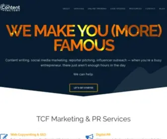 Contentfac.com(The Content Factory) Screenshot