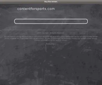 Contentforsports.com(Contentforsports) Screenshot