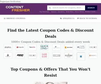 Contentfresher.com(Best Online Coupon and Promo Codes from) Screenshot