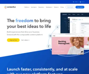 Contentful.com(Business moves faster when teams producing content have a platform) Screenshot