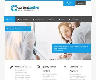 Contentgather.com(Website Content Writing Services) Screenshot