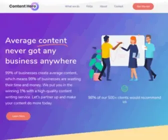 Contenthero.co.uk(Content Hero) Screenshot