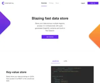Contential.io(Store your data across multiple regions) Screenshot