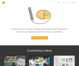 Contentious.ltd(A content strategy agency) Screenshot