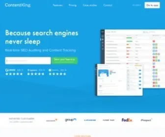 Contentkingapp.com(Real-time SEO Auditing & Monitoring Platform) Screenshot