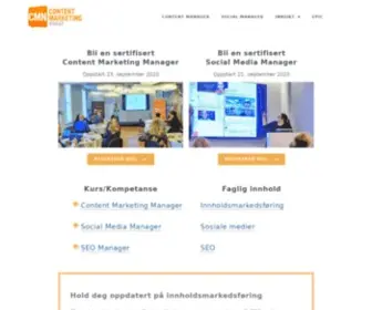 Contentmarketing.no(Content Marketing Norge) Screenshot