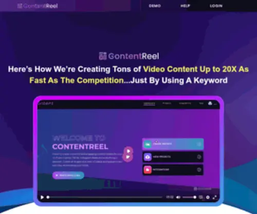 Contentreel.io(Create 100s of Videos Using Just a Keyword) Screenshot