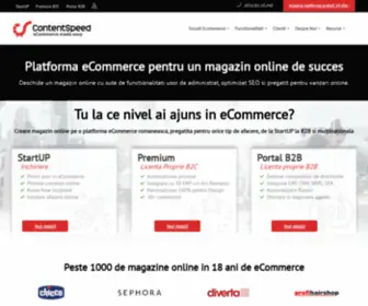 Contentspeed.ro(Creare magazin online la cheie pe o platforma ecommerce romaneasca) Screenshot