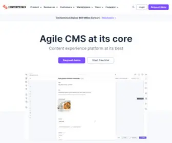 Contentstack.io(Reimagine possible) Screenshot