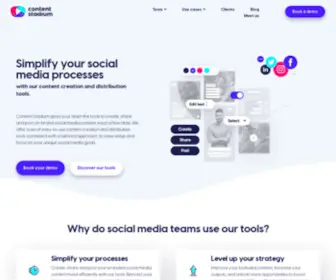 Contentstadium.com(Content creation platform) Screenshot