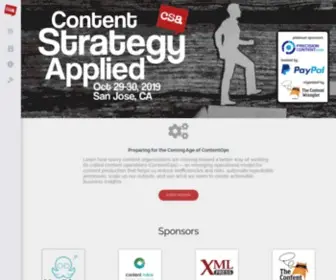 Contentstrategyapplied.eu(Content Strategy Applied 2019) Screenshot